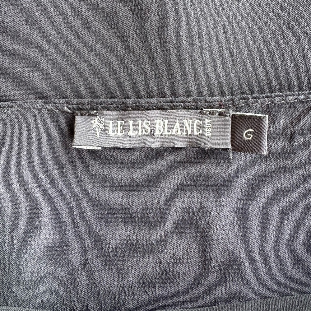 Le Lis Blanc 100% Silk Black Top | Size Large - Picture 6 of 6